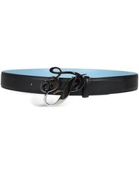 3.PARADIS - Logo-Buckle Leather Belt - Lyst