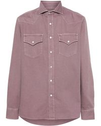 Brunello Cucinelli - Denim Cotton Shirt - Lyst