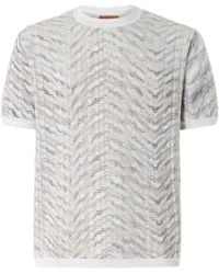 Missoni - Openwork Cotton And Viscose Knit T-Shirt - Lyst