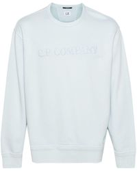 C.P. Company - Katoenen Sweater Met Logo-reliëf - Lyst