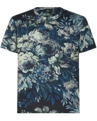 Etro - Botanical-print Cotton T-shirt - Lyst