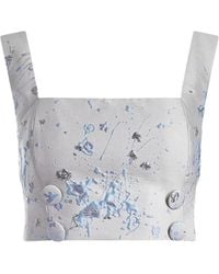 Mia Peculiar - Button-Embellishment Top - Lyst