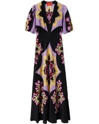 La DoubleJ - Kleid mit Blumen-Print - Lyst