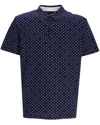 Armani Exchange - Geometric-pattern Cotton Polo Shirt - Lyst