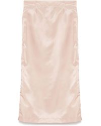 A.M.G - Rear-Slit Midi Skirt - Lyst
