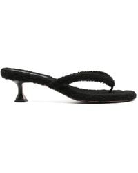 AMINA MUADDI - Juliette Shearling Sandals - Lyst