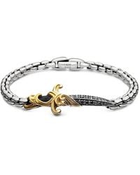 David Yurman - 18Kt And Sterling Waves Dagger Bracelet (5Mm) - Lyst