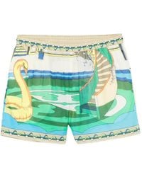 Tory Burch - Camp Pool-Print Shorts - Lyst