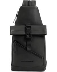 Piquadro - Convertible Leather Sling Bag - Lyst
