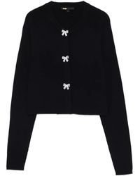 Maje - Bow Jewellery Button Cardigan - Lyst