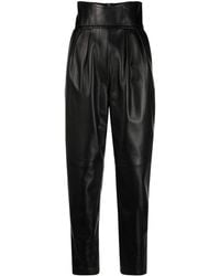 Philipp Plein - High-waisted Leather Trousers - Lyst