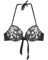 Twinset - Embroidered Halterneck Bikini Top - Lyst