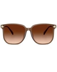 COACH - Logo-Plaque Square-Frame Sunglasses - Lyst
