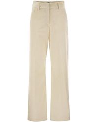 Weekend by Maxmara - Corduroy Wide-Leg Trousers - Lyst