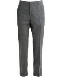 Prada - Pantalon En Laine À Ourlet Retroussé - Lyst