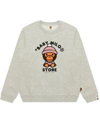 *BABY MILO® STORE BY *A BATHING APE® - Felpa Con Ricamo - Lyst