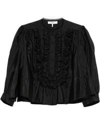 Chloé - Ruffled Lace-Trim Blouse - Lyst
