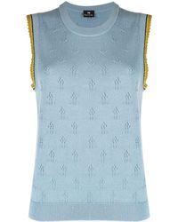 Paul Smith - Crew-neck Sleeveless Knitted Top - Lyst