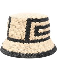 Patrizia Pepe - Geometric Raffia Bucket Hat - Lyst