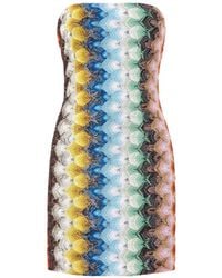 Missoni - Zigzag Strapless Mini Dress - Lyst