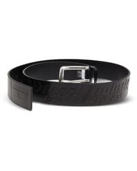 DIESEL - B-Flag-D Logo-Embossed Belt - Lyst
