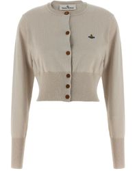 Vivienne Westwood - Cropped-Cardigan mit Logo-Stickerei - Lyst
