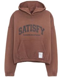 Satisfy - Logo-Print Hoodie - Lyst