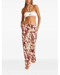 Banana Moon - Okeah Sarong Leaf-Print Drawstring Trousers - Lyst