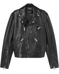 Versace - Biker Jacket With Zipped Pockets - Lyst