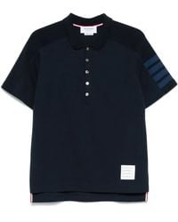 Thom Browne - 4-Bar Stripe Cotton Polo Shirt - Lyst