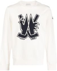 Moncler - Hockey Sweatshirt mit Logo-Patch - Lyst
