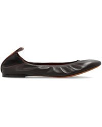Lanvin - Leather Ballerina Shoes - Lyst