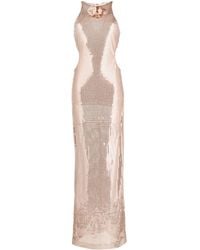 Genny - Sequin-embellished Sleeveless Maxi Dress - Lyst