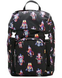 Prada - - Robot Print Backpack - Men - Nylon - One Size - Lyst