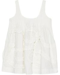 Damson Madder - Stella Ruffle-Trimmed Mini Dress - Lyst
