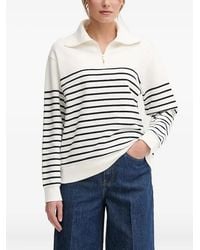 GANT - Half-Zip Striped Sweater - Lyst