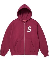 Supreme - Logo-Print Zip-Up Hoodie - Lyst