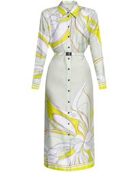 Tory Burch - Printed Silk Shirt Dress - Lyst