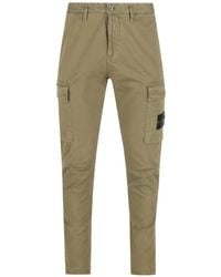 Stone Island - Regular Tapered Trousers - Lyst