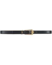 Elisabetta Franchi - Leather Belt With Logo Details - Lyst