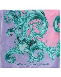 Versace Jeans Couture - Printed Silk Scarf - Lyst