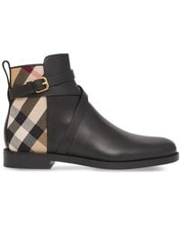 Burberry - Bottines à empiècements House Check - Lyst