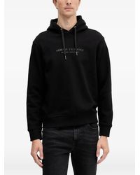 ARMANI EXCHANGE - Long-Sleeve Logo-Detail Hoodie - Lyst