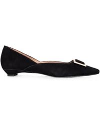 SERGIO MORETTI FIRENZE - Buckle-Detail Pointed-Toe Ballet Flats - Lyst