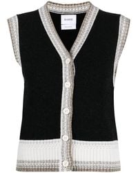 Barrie - Sleeveless Cashmere Cardigan - Lyst