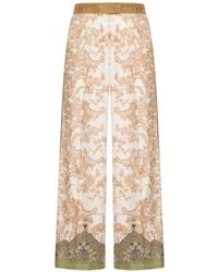 Pierre Louis Mascia - Cialda Baroque-Print Palazzo Pants - Lyst