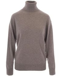 P.A.R.O.S.H. - Pull À Col Roulé Et Détails Frangés - Lyst
