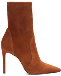 Stuart Weitzman - 100 Mm Soklaarzen Met Puntige Neus - Lyst