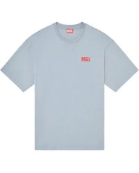DIESEL - Cotton T-Shirt With Biscotto Print - Lyst