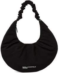 KARL LAGERFELD - Large Logo-Print Shoulder Bag - Lyst